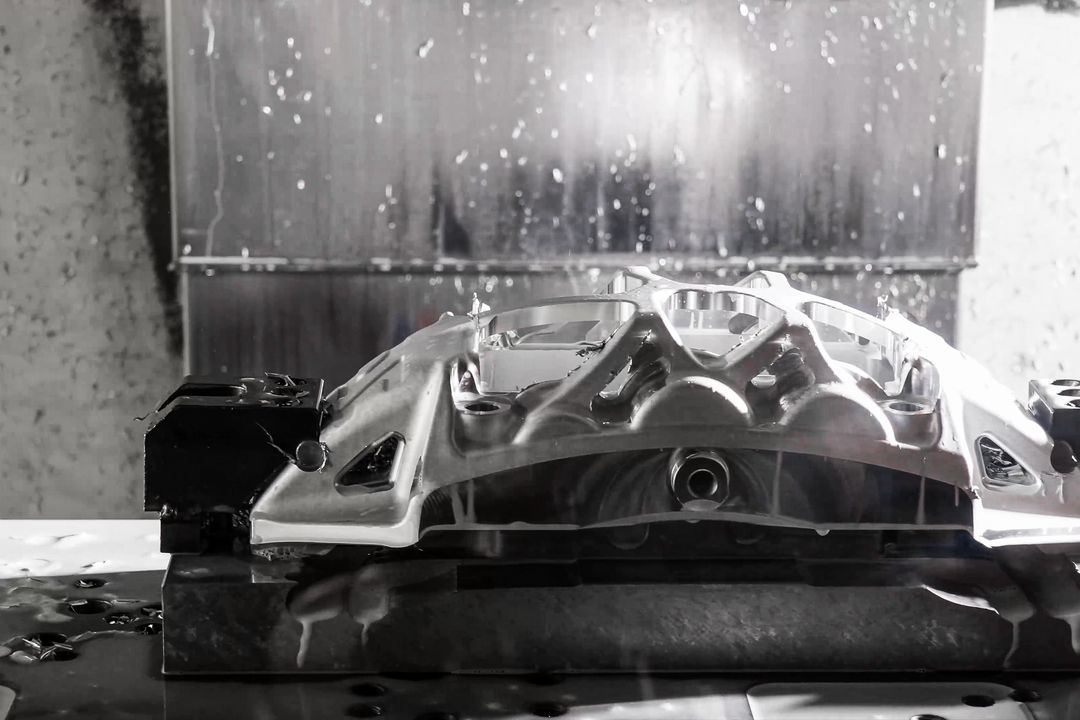 CNC machining a brake caliper