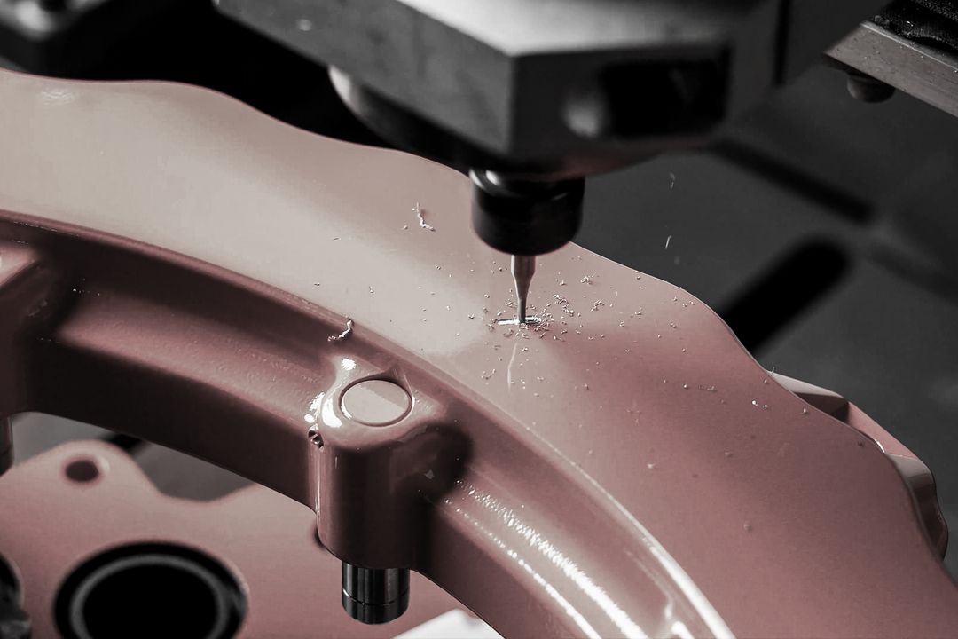 CNC drilling a brake component