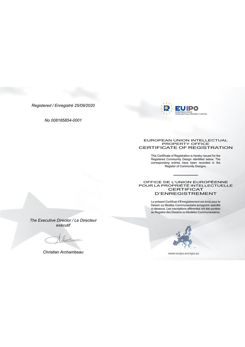 Brakes patent certificate 26 of 44