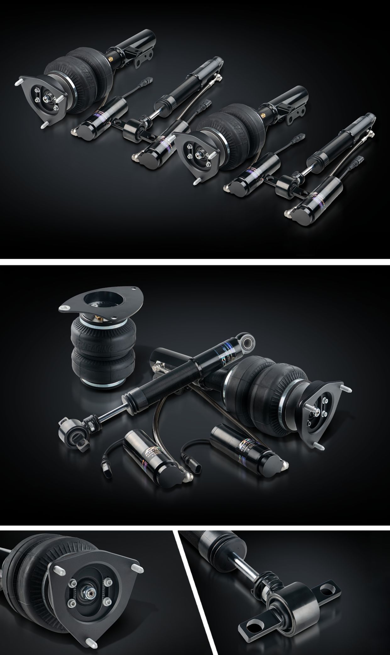 ED-N electronic damping air suspension struts and their adjusters