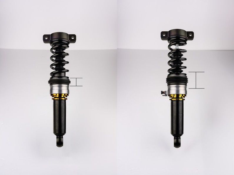 Coilover before and after lifting