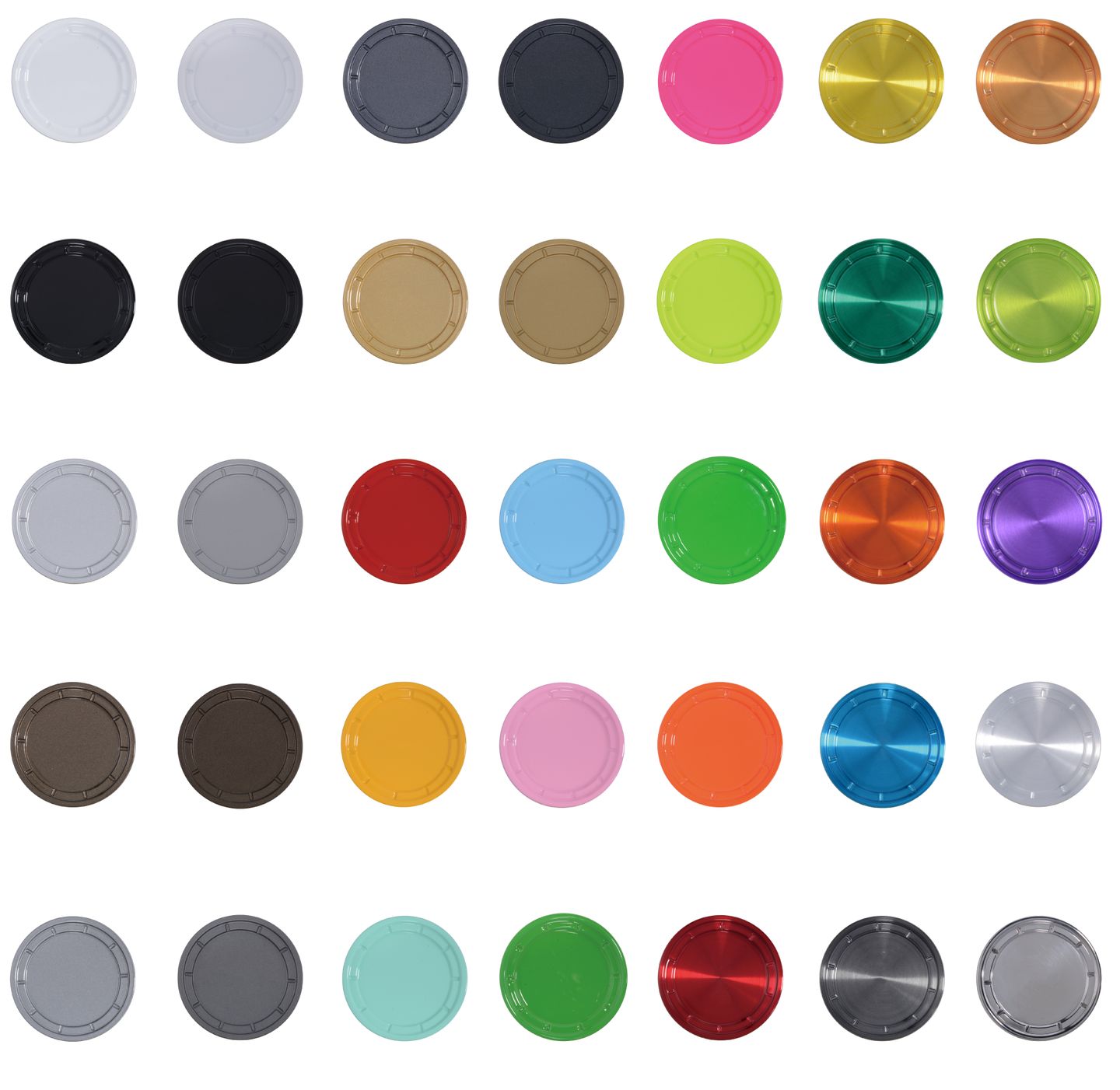Forged wheels colors: samples of the standard paint colors